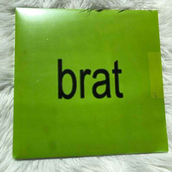 Charli XCX - BRAT Limited LP‎ One Size Orange Translucent Swirl Color Vinyl - Picture 3 of 8